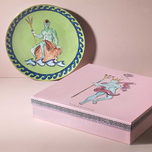 richard ginori presentation plate green il viaggio di nettuno
