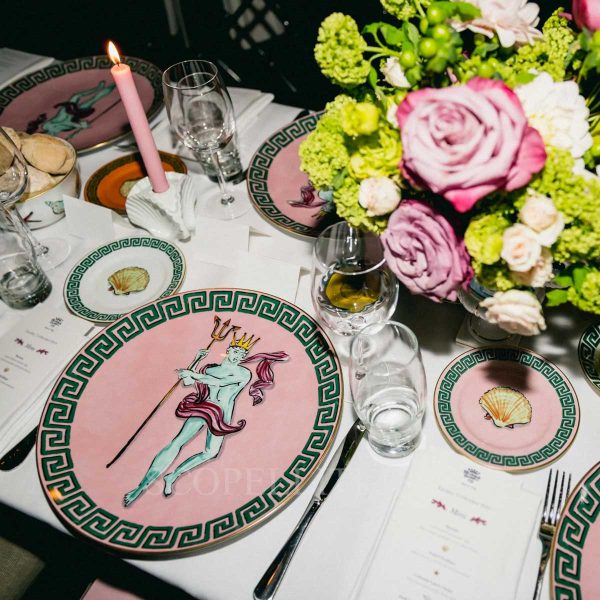 richard ginori presentation plate pink il viaggio di nettuno