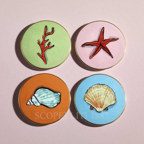 richard ginori set of 4 coasters il viaggio di nettuno
