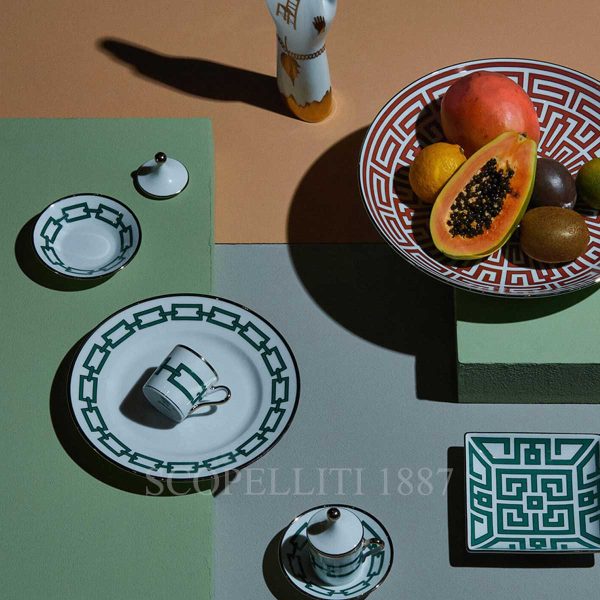 richard ginori coffee cups and saucers catene green