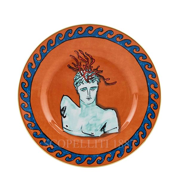richard ginori dessert plate orange il viaggio di nettuno