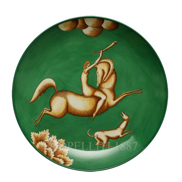 richard ginori gio ponti plate amazzone con corno green la venatoria