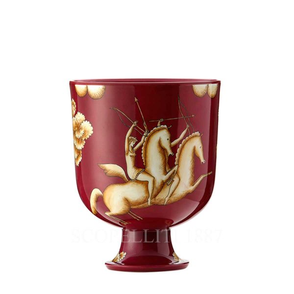 richard ginori gio ponti vase cachepot red la venatoria