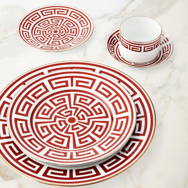 richard ginori labirinto scarlet tableware collection