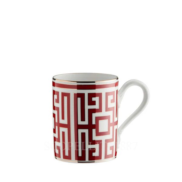 richard ginori mug labirinto red