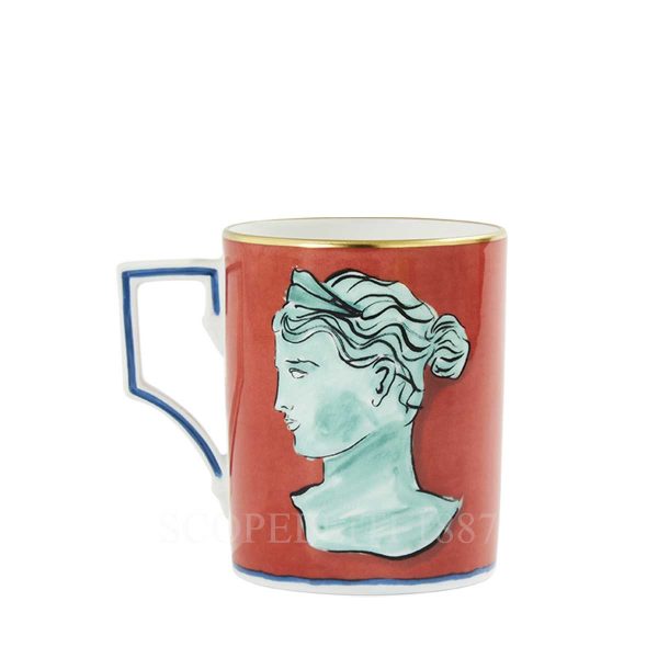 richard ginori red mug il viaggio di nettuno