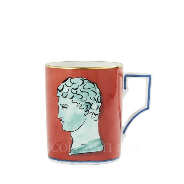 richard ginori red mug il viaggio di nettuno