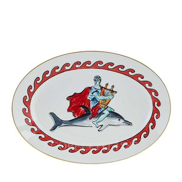 richard ginori oval platter dolphin il viaggio di nettuno