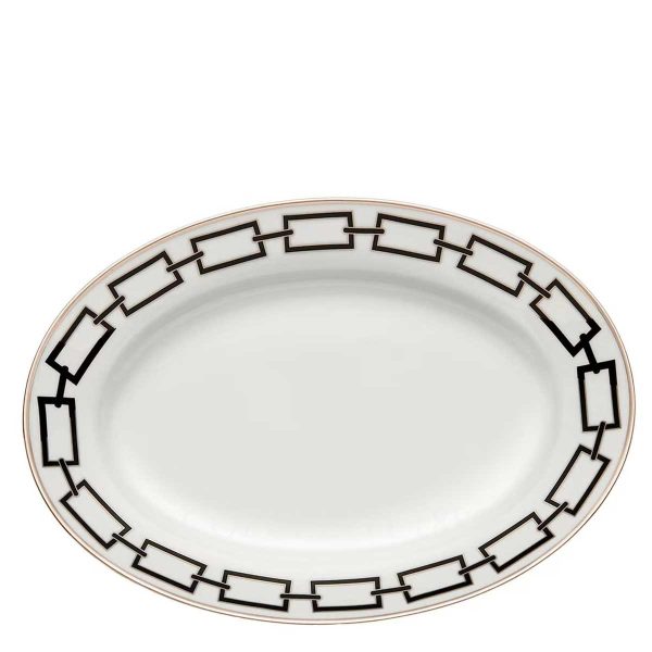 richard ginori oval platter large catene black