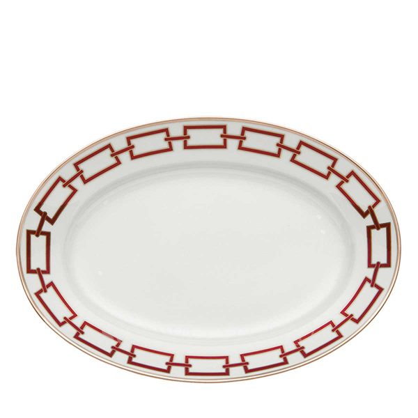 richard ginori oval platter large catene red