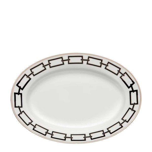 richard ginori oval platter medium catene black