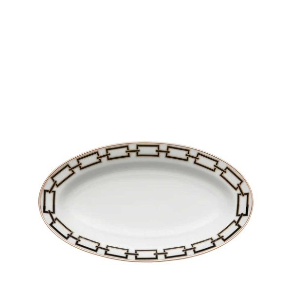 richard ginori oval platter small catene black