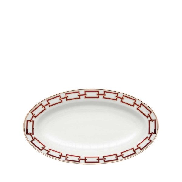 richard ginori oval platter small catene red