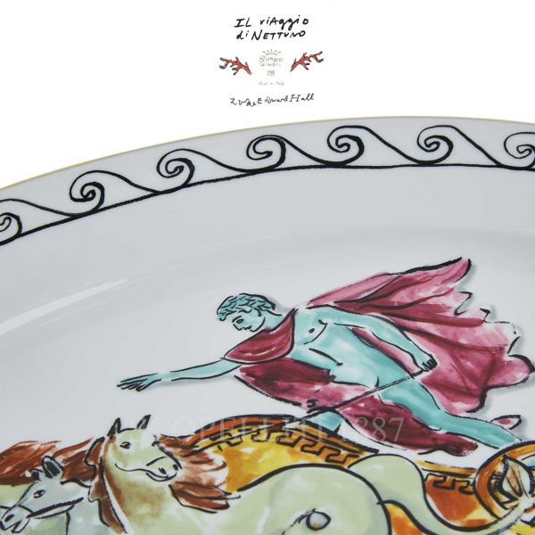 richard ginori oval platter horses il viaggio di nettuno