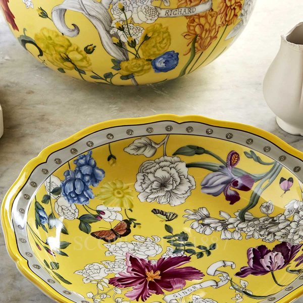 richard ginori plate giardino dell'iris yellow