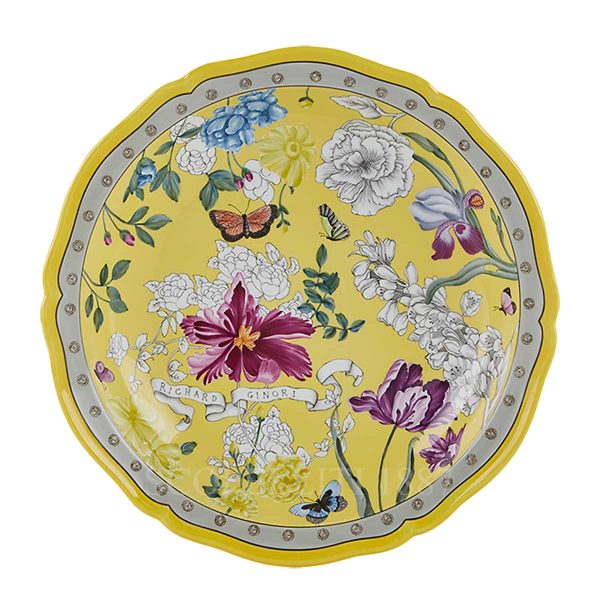 richard ginori plate giardino dell'iris yellow