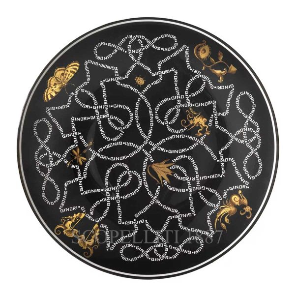 Ginori Presentation Plate Arcadia Black