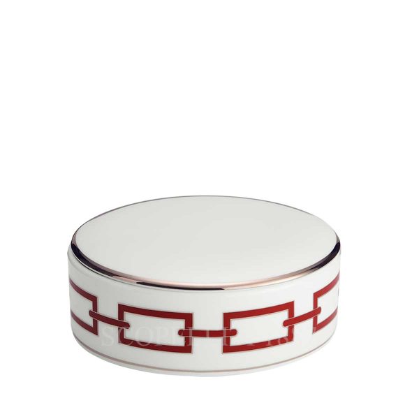 richard ginori round box catene red