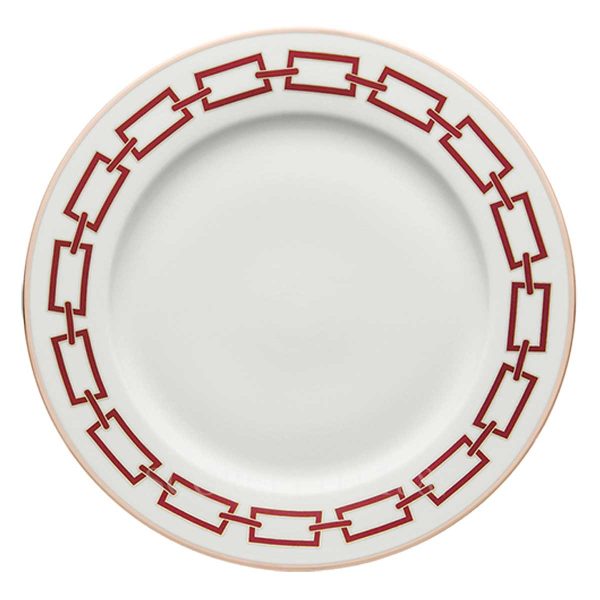 richard ginori round platter catene red