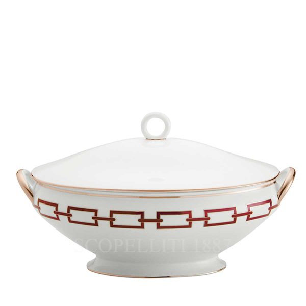 richard ginori soup tureen catene red