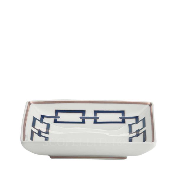ginori catene blue square bowl