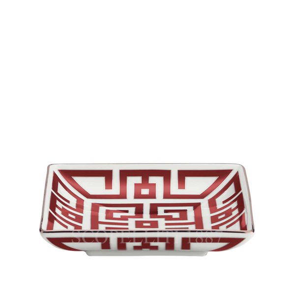 richard ginori square tray labirinto red
