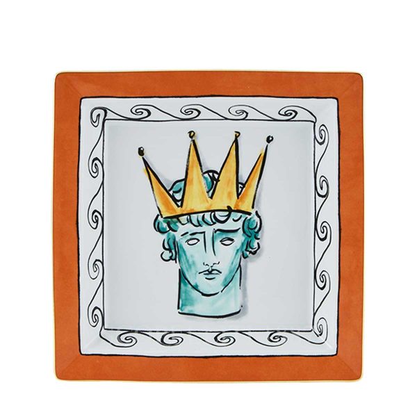 ginori square tray large rock orange il viaggio di nettuno