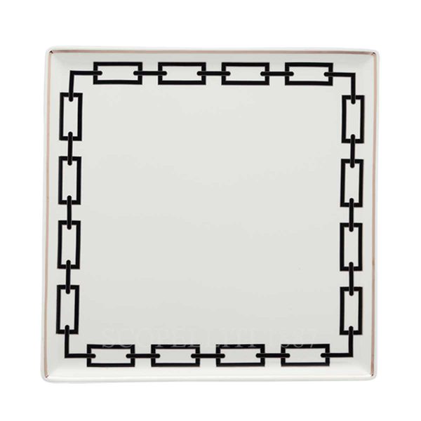 richard ginori squared plate catene black
