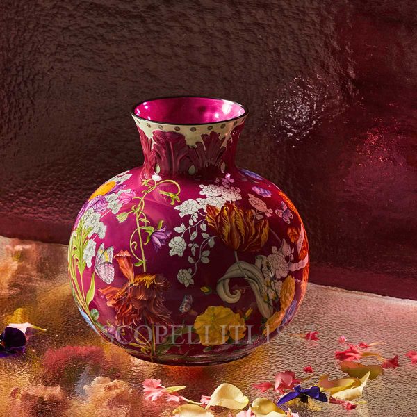 richard ginori vase round 32 cm giardino dell'iris purple