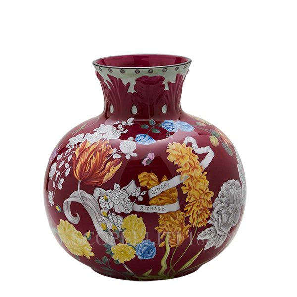 richard ginori vase round 32 cm giardino dell'iris purple