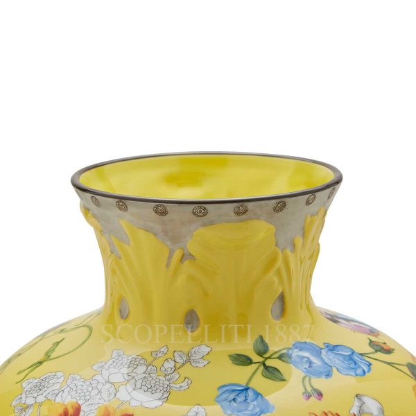 richard ginori vase round 32 cm giardino dell'iris yellow