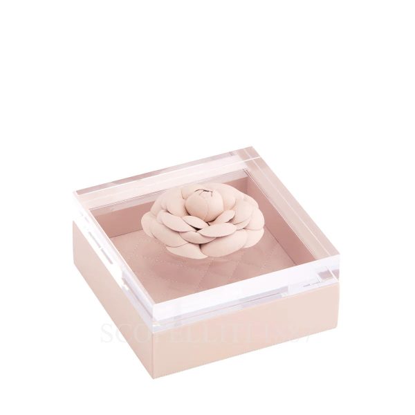 riviere leather flower box blush pink