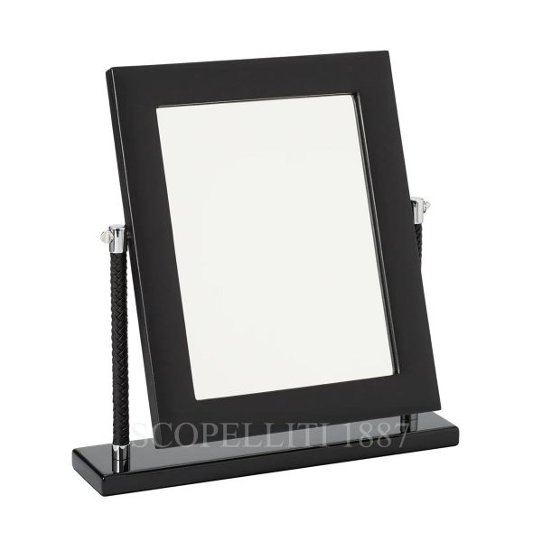 riviere leather mirror black