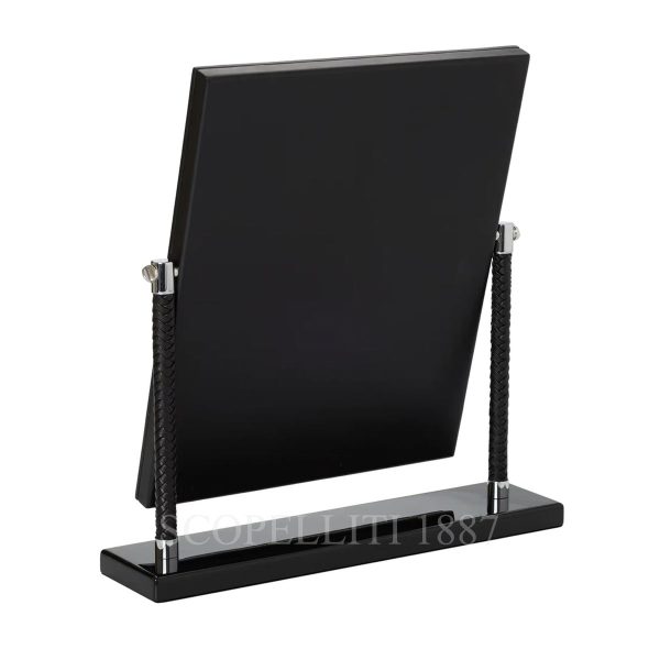 riviere leather mirror chrome black