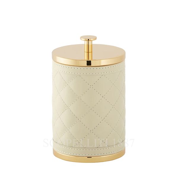 Riviere Luxury High Box Gold Ivory Leather