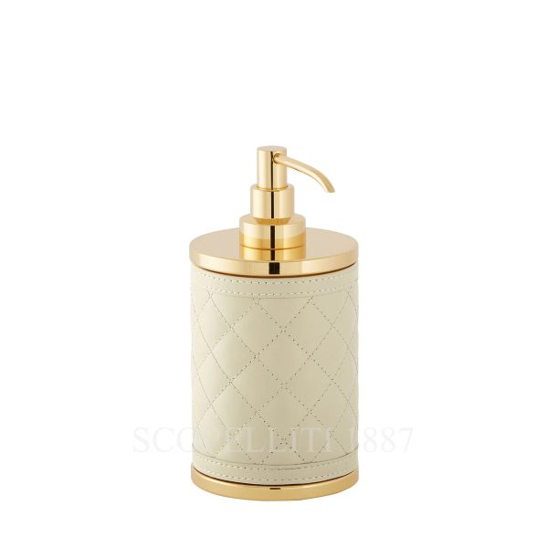 riviere vanity soap dispenser gold finish ivory