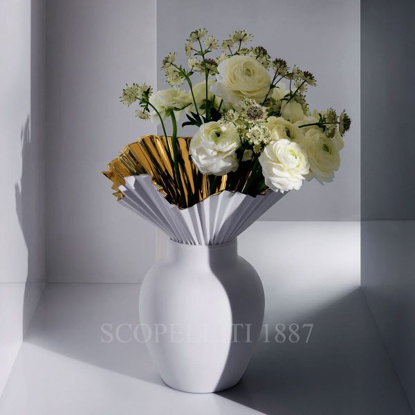 rosenthal studio line falda designer gold and white vase