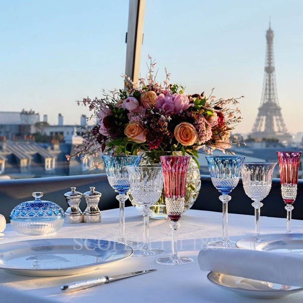 royal bonbon dishes by saint louis sky blue presentation