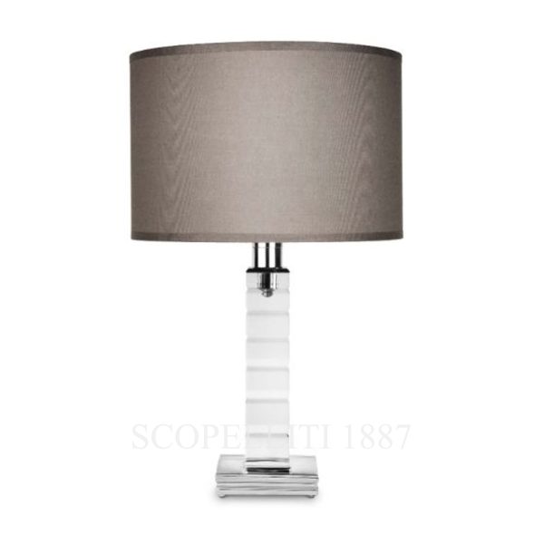 saint louis adiante flannel grey lampshade table lamp