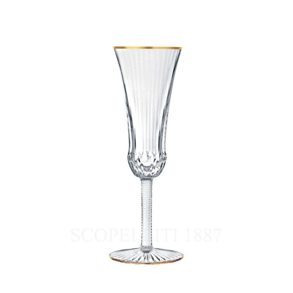 saint louis apollo gold champagne flute