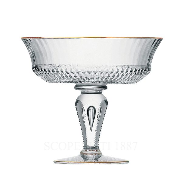 saint louis apollo gold footed bowl