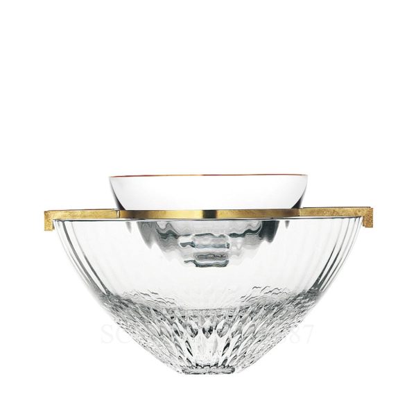 saint louis apollo gold rim caviar set