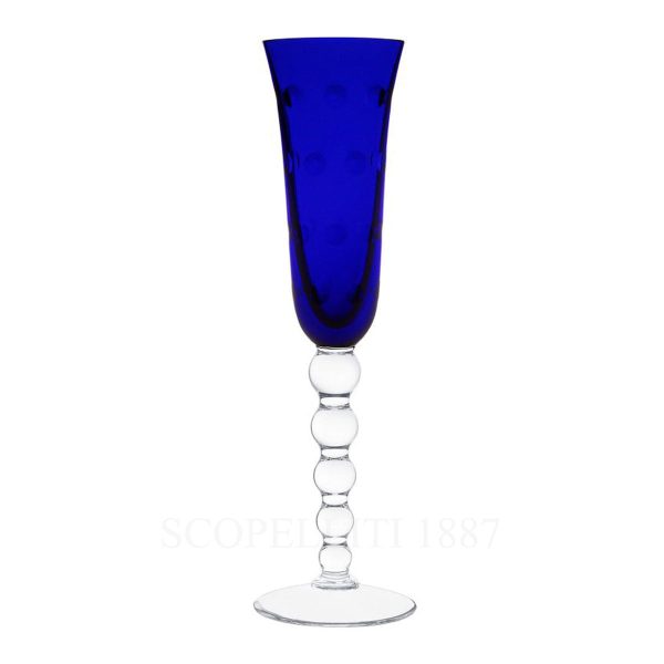 saint louis bubbles champagne flutes dark blue