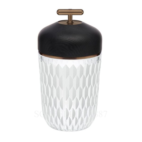 saint louis folia black wood satin lamp