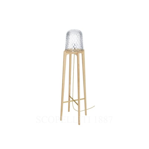 saint louis folia clear wood floor lamp view