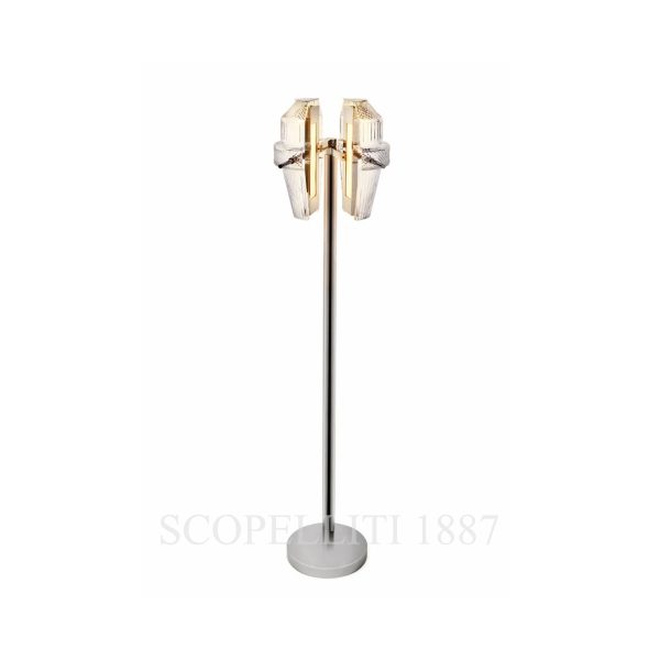 saint louis matrice nickel plated finish floor lamp light on open