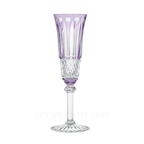 saint louis tommy champagne flute purple