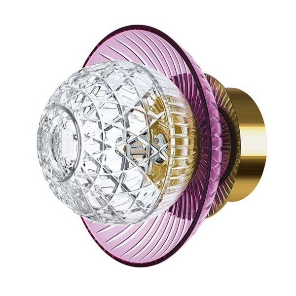 saint louis royal gold finish amethyst cup sconce
