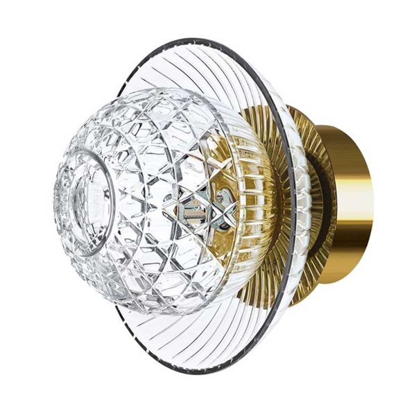 saint louis royal gold finish clear cup sconce