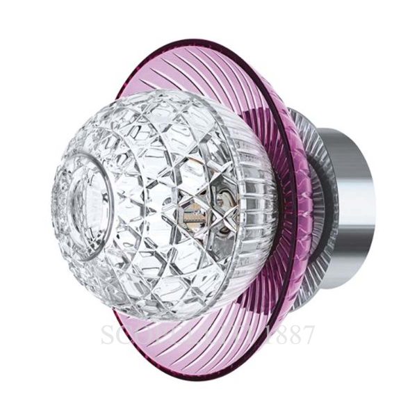 saint louis royal stainless steel finish amethyst cup sconce